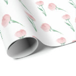 Papel De Presente Peônias Bonito, Pink Preppy<br><div class="desc">Este artigo de querido faz o toque final perfeito para o seu presente especial.</div>