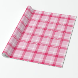 Papel De Presente Peppermint Tartan Para O Natal  