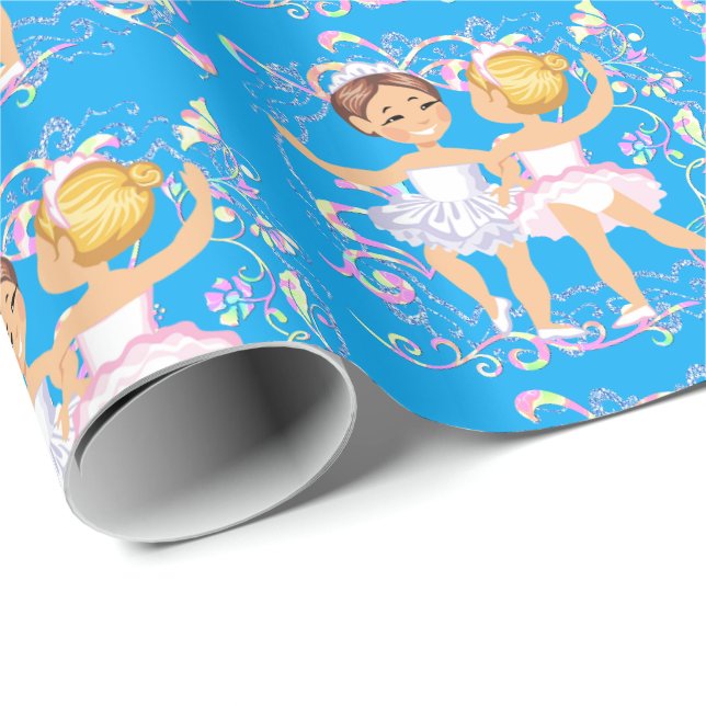 Papel De Presente Pequena Balé Dançarinos (Ponta do rolo)