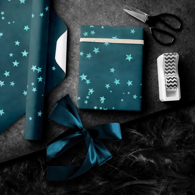 Papel De Presente Pequena Estrela Brilhante | Chá de fraldas Sparkly (Criador carregado)