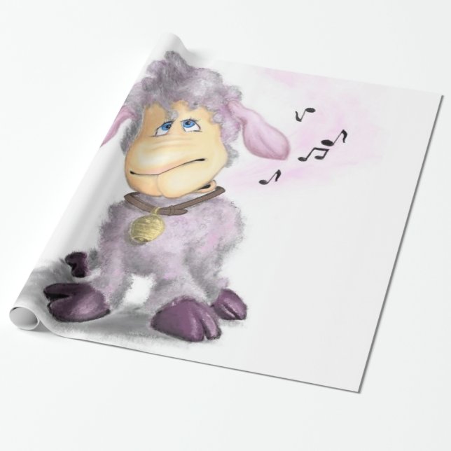 Papel De Presente Pequena lâmpada com papel para enfiar (Desenrolado)