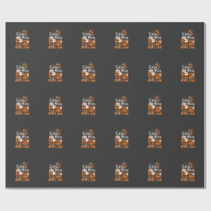 Papel De Presente Pequena Senhorita Boo Yah Fantasma de Halloween Ab