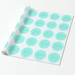 Papel De Presente Pequenas Cinzas Rosa de Pastel Rosa Aqua