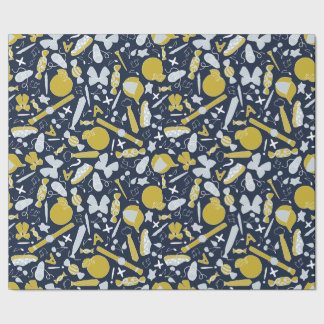 Papel De Presente Pequenas Coisas Escolares Espalhadas