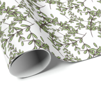 Papel De Presente Pequenas Folhas no Jardim Botânico de Twigs Tangid