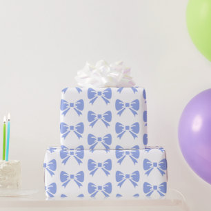 Papel De Presente Pequeno Arco Azul Baby Shower Menino Aniversário 