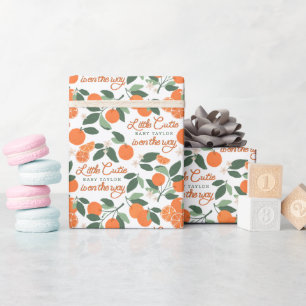 Papel De Presente Pequeno Chá de fraldas de Citros Personalizado