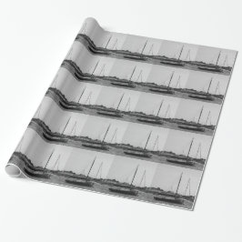 Papel De Presente Pequeno Iate Clássico