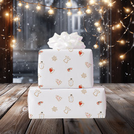 Papel De Presente Pequenos biscoitos de Natal Sem Olhos Padrão | Bra