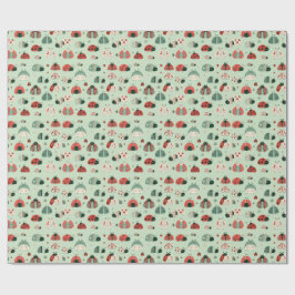 Papel De Presente Pequenos Insetos Festivos