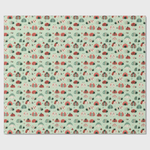 Papel De Presente Pequenos Insetos Festivos