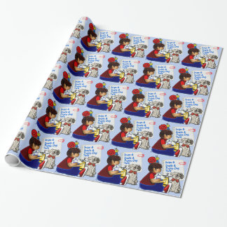 Papel De Presente Pequenos Meninos, Caracóis e Cães de Papoila (Pers