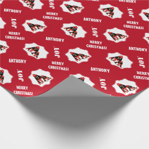 Papel De Presente Pequenos Pinguins Engraçados Nome personalizado