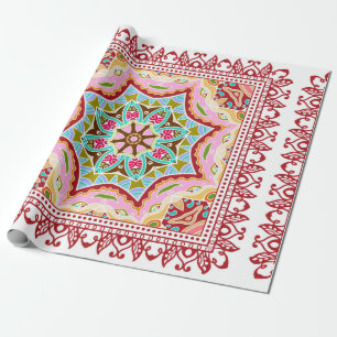 Papel De Presente Perfeição perfeita com uma manta colorida. Vinta
