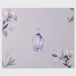 Papel De Presente Perfume de Inverno Elegante Natal Lavanda Embrulho