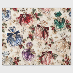 Papel De Presente Perfume de Luxo Natal Elegância