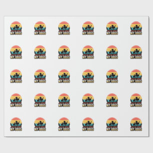 Papel De Presente Pergunte-me sobre meu design de amante de cães vin
