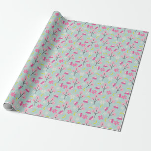 Papel De Presente Pernalas e Flores Rosa