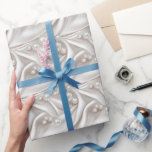 Papel De Presente Pérolas & Cetim<br><div class="desc">Um padrão atemporal elegante</div>