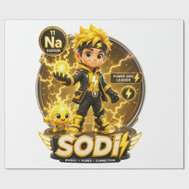 Papel De Presente Personagem ATOMIVRA Sódio