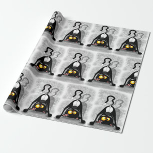 Papel De Presente Personagem de desenho animado Engraçado de Cabeç