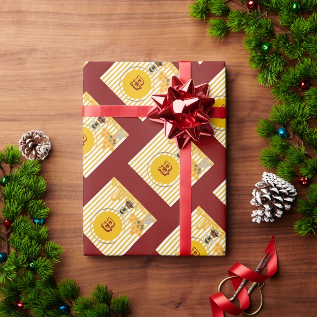 Papel De Presente personalização da letra da etiqueta do mel (Presente de Natal)