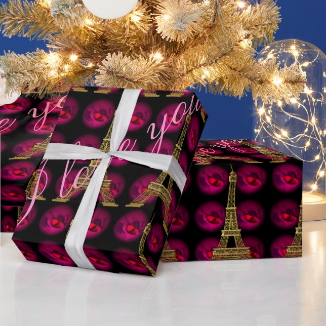 Papel De Presente Personalização Elegante do Paris Hot Villa 45' (Feriados)