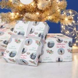 Papel De Presente Personalizado 3 Foto do Natal Mele Kalikimaka