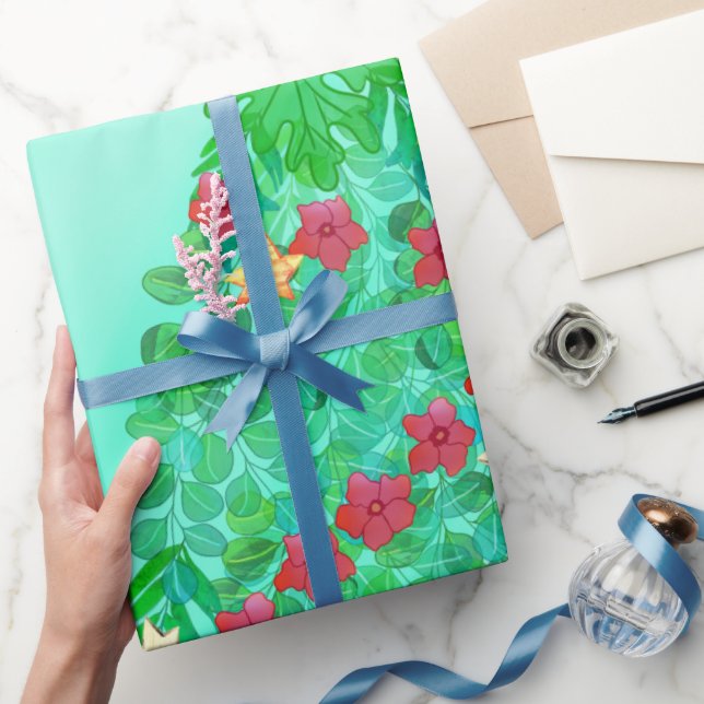 PAPEL DE PRESENTE PERSONALIZADO, DESEJAMOS UM NATAL DE MERGULHO. (Presentear)