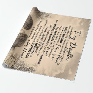 Papel De Presente Personalizado Para Minha Filha, Amor Da Mãe Blanke