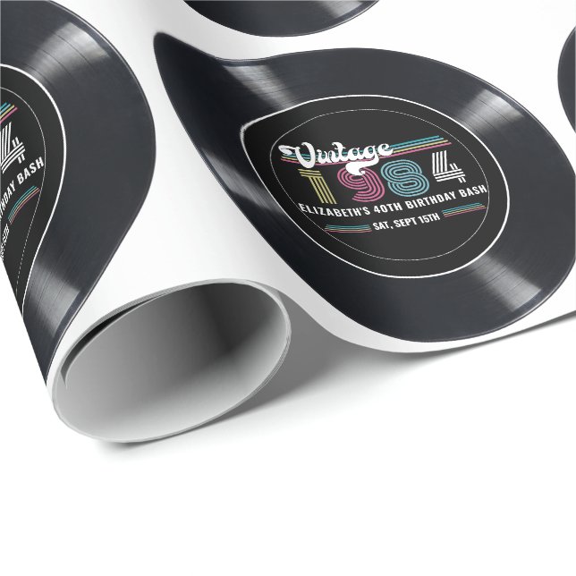 Papel De Presente Personalizado Qualquer Idade de Imagem Personaliza (Ponta do rolo)