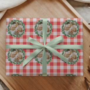 Papel de Presente Personalizado Timeless Red Gingh