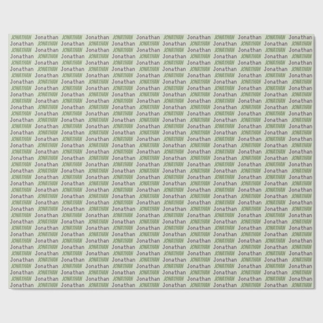 Papel de Presente Personalizado Verde Retro (Aberto)
