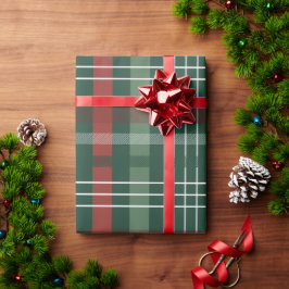 Papel de Presente Personalizado Xadrez Búfalo Verm