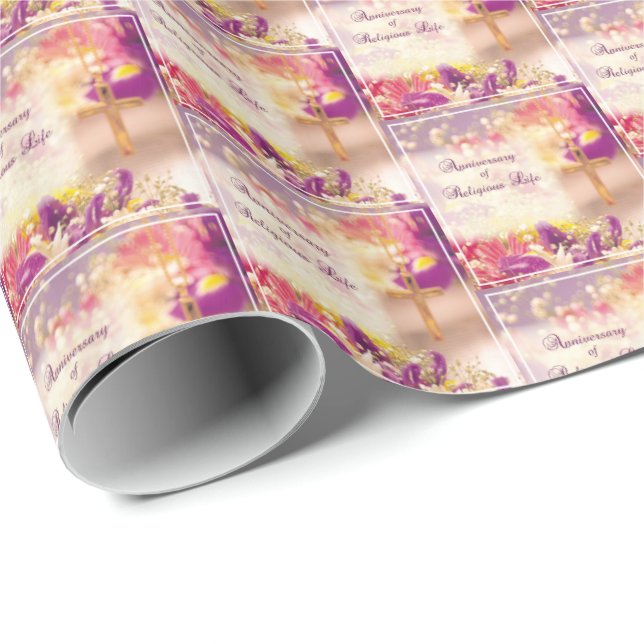 Papel De Presente Personalizar, Aniversário da Vida Religiosa, freir (Ponta do rolo)