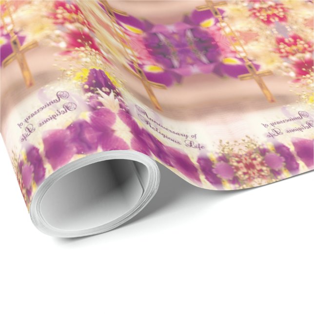 Papel De Presente Personalizar, Aniversário da Vida Religiosa, freir (Ponta do rolo)