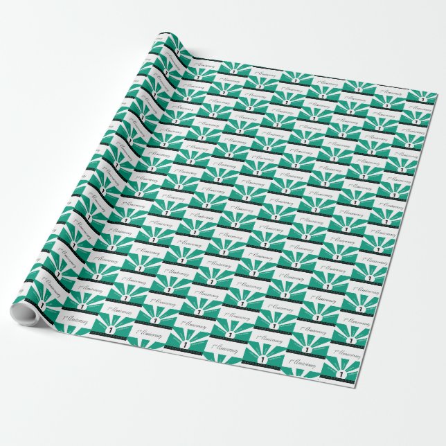 Papel De Presente Personalizar, Aniversário de Funcionários de 1rua  (Desenrolado)