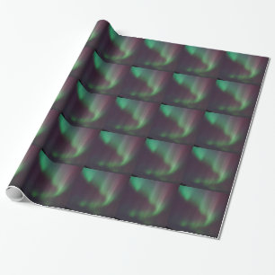 Papel De Presente Personalizar Aurora Boreal Luzes do Norte Céu
