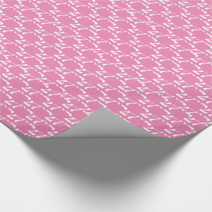Papel De Presente Personalizar c/Inicial, Letra Branca, Cor-de-rosa