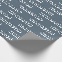 Personalizar com Nome, Texto, cinza de Presente de