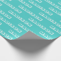 Personalizar com Nome, Texto, Turquesa de Presente