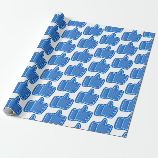 Papel De Presente Personalizar como o design de mão neon (Desenrolado)