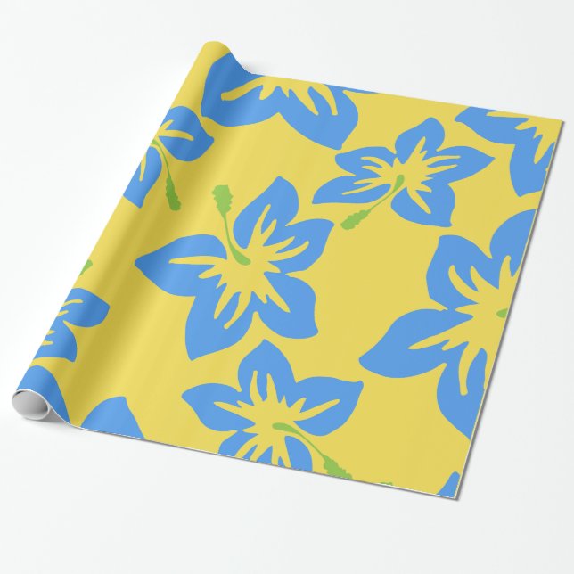 Papel De Presente Personalizar Flores Legal do Havaí (Desenrolado)