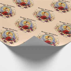 Papel De Presente Personalizar Nome Virgo Personalizado Aniversário