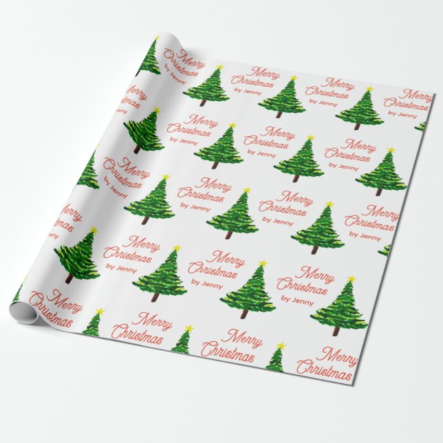 Papel De Presente Personalizar o natal do nome (Desenrolado)