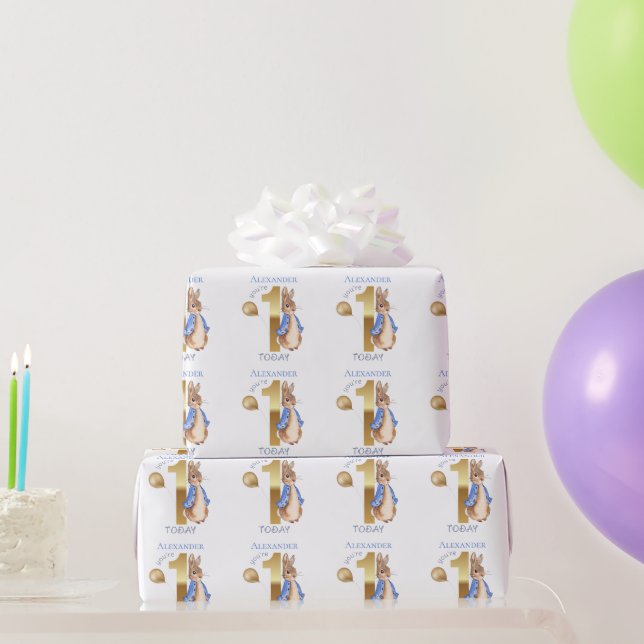 Papel De Presente Personalizar o nome da criança - primeiro aniversa (Presentes para festas)