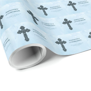 Papel De Presente Personalizar, Ordenar Sacerdote de Aniversário, C