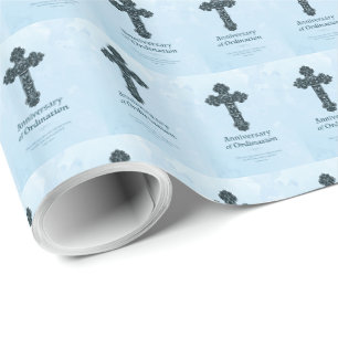 Papel De Presente Personalizar, Ordenar Sacerdote de Aniversário, Cr