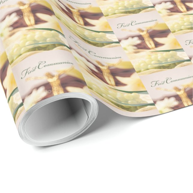 Papel De Presente Personalizar, Primeiro Parabéns Comunitários (Ponta do rolo)