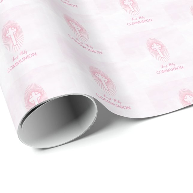 Papel De Presente Personalizar, Rosa, Primeiro Sagrado Anfitrião da  (Ponta do rolo)